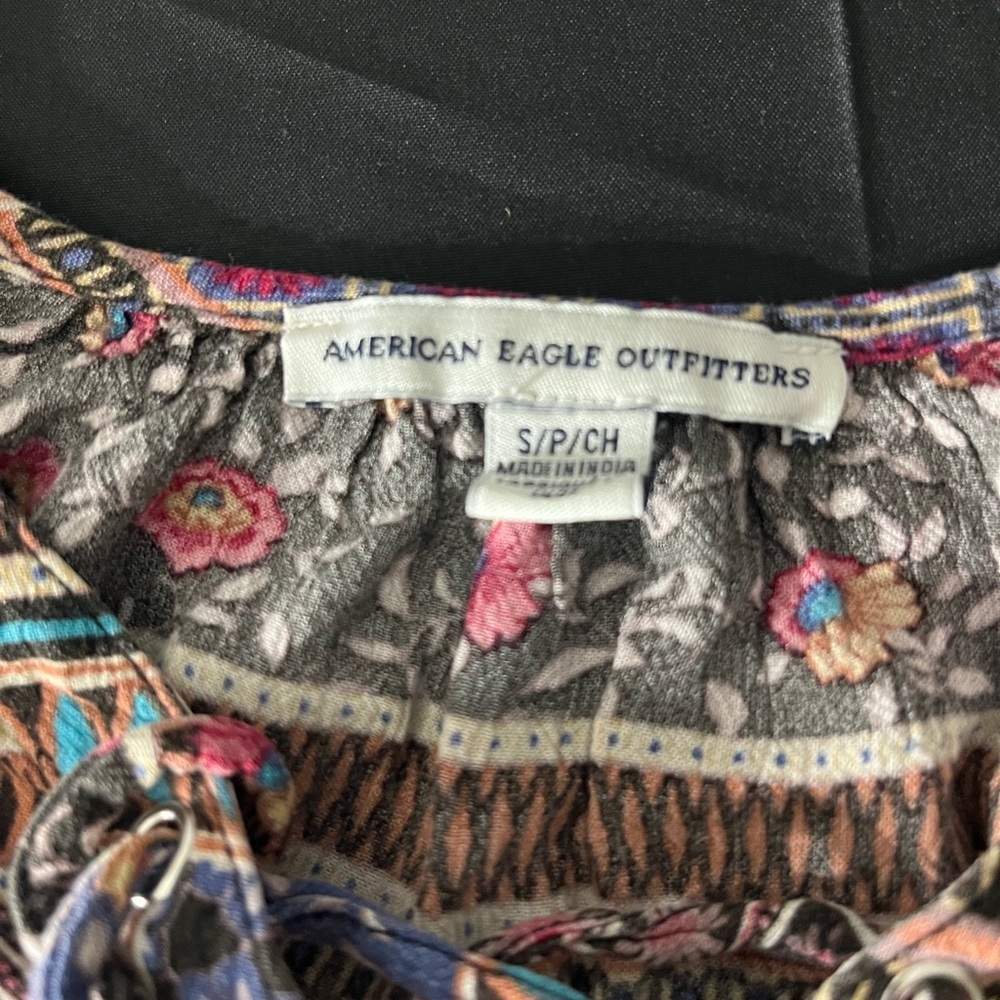 American Eagle Outfitters Floral Patchwork Blouse - Picture 2 of 3